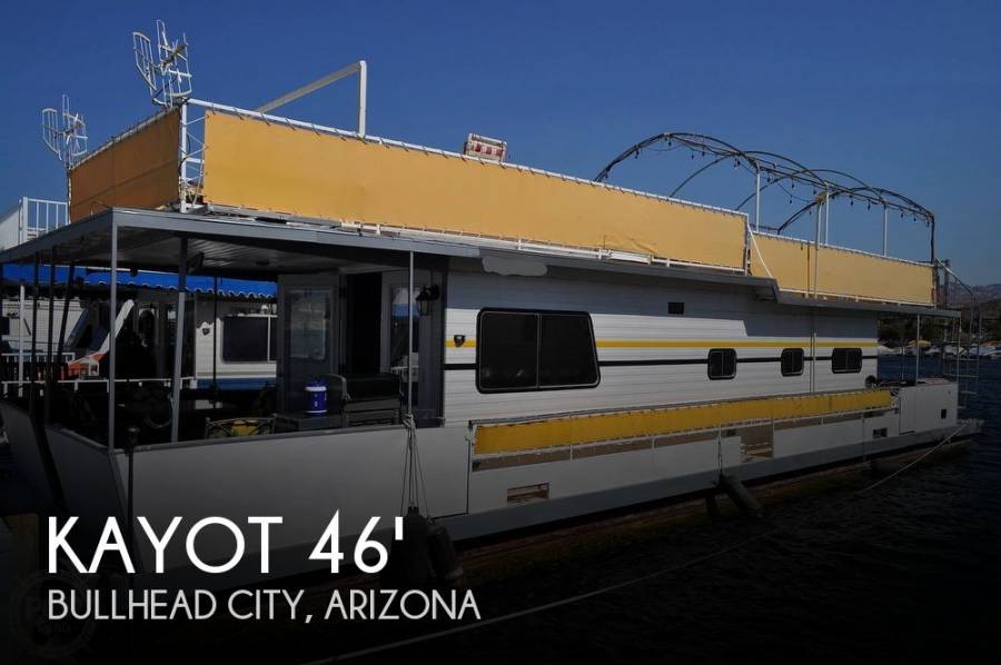 1976 Kayot 46\' Steel Pontoon Houseboat Power Boats, Houseboats For Sale in Bullhead City, Arizona